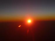 západ slunce - pohled z letadla