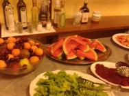 ovoce a salátový bufet
