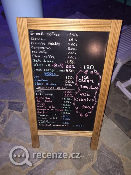 Ceny nápojů v Thálii