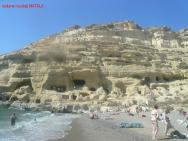 pláž Matala - jeskyně