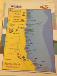 Mapa hotelů u Marsy Alam