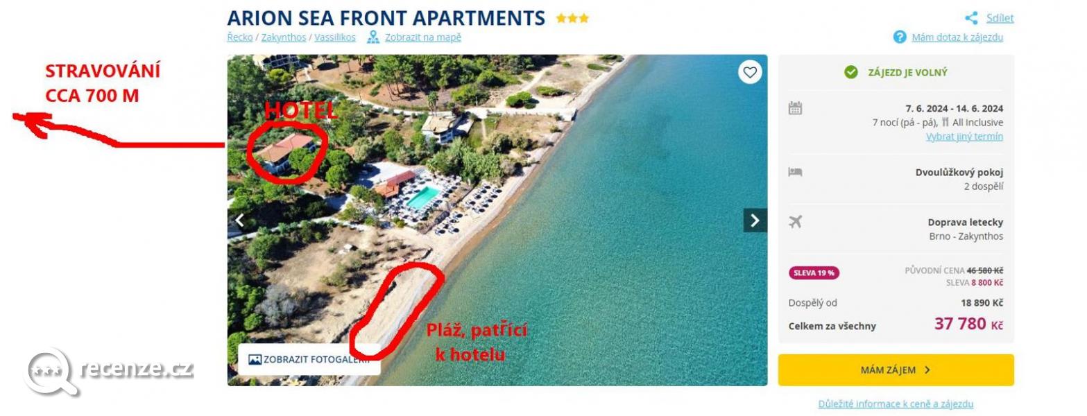 Bazén a pláž s lehátky na fotce patří německému hotelu, nikoho tam nepustí